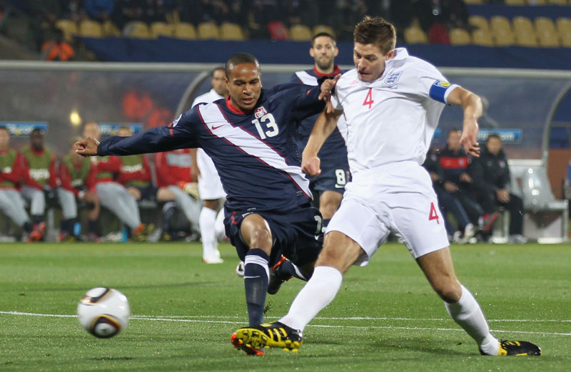 Steven Gerrard scores against USA